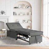  Krevet-sofa na razvlačenje Tamno siva 194 x 50 x 82 cm tkanina | shoptok.hr