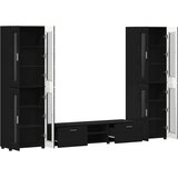  Set TV komoda FLORIN 3 kom. Crna Konstruirano drvo | shoptok.hr
