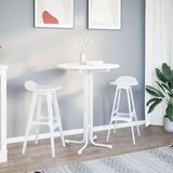 vidaXL Blagovaonski stol bijeli Ø 80x110 cm konstruirano drvo i čelik | shoptok.hr