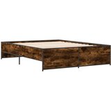  Okvir kreveta boja hrasta 160x200 cm konstruirano drvo i metal | Eponuda.ba