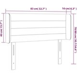  Posteljno vzglavje temno sivo 83x16x78/88 cm žamet, (20738896) | Shoptok.si
