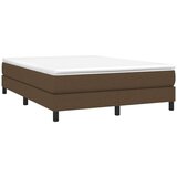  Box spring postelja z vzmetnico temno rjava 140x200 cm blago, (20790401) | Shoptok.si