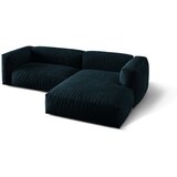 Micadoni Temno modra kotna sedežna garnitura iz tkanine bouclé (desni kot) Martina – Home | Shoptok.si