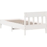  Okvir kreveta bez madraca bijeli 75 x 190 cm masivna borovina | shoptok.hr