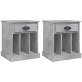 Maison Chic Dvo delni komplet Nočne omarice - Nočne mize betonsko siva 43x36x50 cm, (21689575) | Shoptok.si