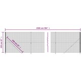  Ograda od žičane mreže s prirubnicom antracit 2,2 x 25 m | shoptok.hr