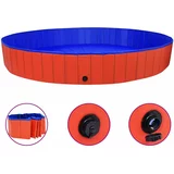 Sklopivi bazen za pse crveni 300 x 40 cm PVC
