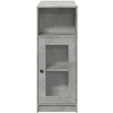 vidaXL Barska miza s policami betonsko siva 101x40x103,5 cm inž. les | Shoptok.si