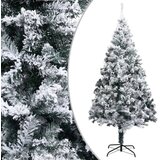 vidaXL Umetna novoletna jelka s snegom zelena 210 cm PVC | Shoptok.si