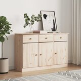 vidaXL Komoda ALTA 112x35x73 cm trdna borovina Cene
