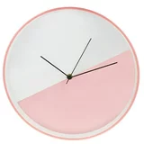 Okrugli Stenska ura Savona (premer: 30 cm, bela in roza barva)