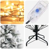  Umjetno božićno drvce s nogom 240 cm 300 LED lampica - Bijela 240 cm s LED svjetlima | shoptok.hr