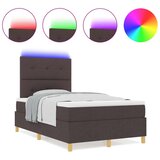  Posteljni okvir z vzmetnico Temno rjav Tkanina 120 x 200 cm, (22067405) | Shoptok.si