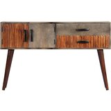 Maison Chic konzolna miza - miza ob steni siva 120x35x75 cm trden robusten mangov les, (21785874) Cene
