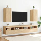  Zidni TV ormarić s LED svjetlima boja hrasta 30,5 x 35 x 70 cm | shoptok.hr
