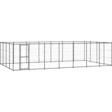 vidaXL Zunanji pasji boks jeklo 33,88 m² Cene