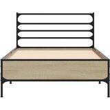  Okvir za krevet boja hrasta 75x190 cm konstruirano drvo i metal Smeđa 75 x 190 cm | shoptok.hr