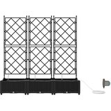  Vrtna saksija 3 pcs Crna 120 x 40 x 126 cm Plastika | Eponuda.com