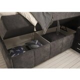 Modante POSTELJA Z VZMETNICO 180 cm x 200 cm , tekstil temno siva | Shoptok.si