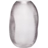 Hübsch siva staklena vaza Glam, visina 30 cm