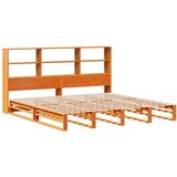  Krevet s regalom za knjige bez madraca 200x200 cm masivno drvo | shoptok.hr