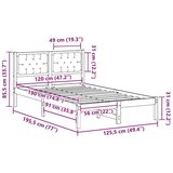  Konstrukcija postelje z vzglavjem Taupe 120 x 190 cm blago, (5000084088) | Shoptok.si