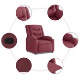  Naslonjač od tkanine crvena boja vina | shoptok.hr