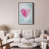 Plakat - Watercolor Heart 60x90 Crni okvir s margom | shoptok.hr