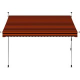 vidaXL Ročno zložljiva tenda 250 cm oranžna in rjava, (20609967) | Shoptok.si