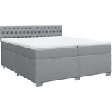  The Living Store Box spring postelja z vzmetnico svetlo siva 200x200 cm blago - Box Spring Postelja, (21458133) | Shoptok.si