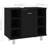  Kupaonski ormarić crni 60 x 32 x 53,5 cm od konstruiranog drva | shoptok.hr