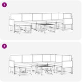  Set vanjskih sofa 8 kom. Prirodna i svjetlosiva Poliester | shoptok.hr