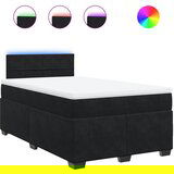 Maison Chic Box spring postelja - Vzmetna postelja z vzmetnico črna 120x190 cm žamet SL16969, (21882318) | Shoptok.si