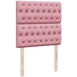 vidaXL Otomanski posteljni okvir z vzmetnicami roza 90x200cm žamet | Shoptok.si