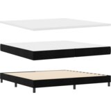 Box Spring Krevet s Madracem Crna 200x200 cm Baršun | shoptok.hr