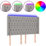 Maison Chic led posteljno vzglavje - vzglavna omarica - nočna omarica svetlo sivo 163x16x118/128 cm blago, (21709159) Cene