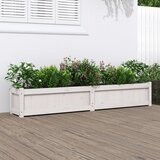  Vrtna sadilica bijela 180 x 31 x 31 cm od masivne borovine | shoptok.hr