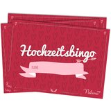 Spielehelden Svadobné bingo 16 otázok o vlastnostiach 50 ks. Dizajn srdcaDIN A5 Cene