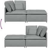  Modularna sofa s podnožjem i jastucima, tkanina, svijetlo siva | Eponuda.ba