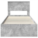  Okvir za krevet Betonski sivi i srebrna 75 x 190 cm | shoptok.hr