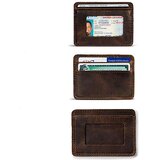 INF Moška denarnica z držalom za kartico RFID iz pravega usnja Brown, (21299603) | Shoptok.si
