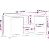 TV ormar Crni hrast 102 x 37,5 x 52,5 cm Konstruirano drvo | shoptok.hr