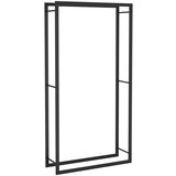 vidaXL stojalo za drva mat črno 80x28x154 cm jeklo | Shoptok.si