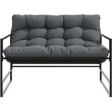 vidaXL vrtna klop z blazino antracit 113 m jeklo | Shoptok.si