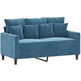  Kavč dvosed moder 120 cm žamet | Shoptok.si