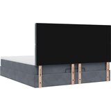  Otomanski posteljni okvir z vzmetnicami siv 180x200cm žamet | Shoptok.si