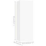  omarice 4 kosi bele 30,5x30x90 cm iverna plošča, (20913587) | Shoptok.si