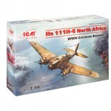 ICM Model Kit Aircraft - He 111H-6 North Africa WWII German Bomber 1:48 ( 060934 )