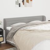  Uzglavlje s ušima svjetlosivo 163x23x78/88 cm od tkanine | shoptok.hr