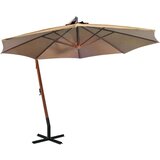  Viseč senčnik z drogom taupe 3,5x2,9 m trden les jelke | Shoptok.si